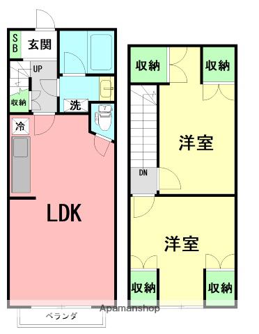 ECスプリングフィールド(2LDK)の間取り写真