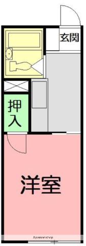 ピ-スハウスⅠ(ワンルーム/2階)の間取り写真