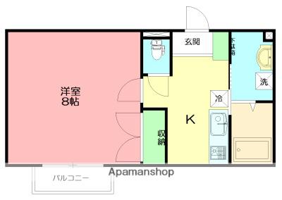 湘南メゾン・K(1K/2階)の間取り写真