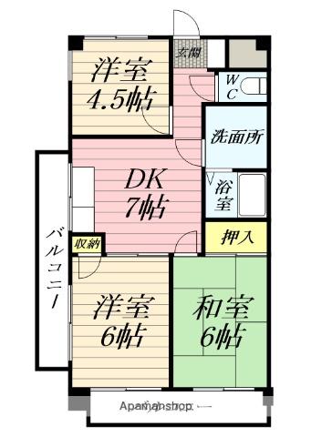 高砂レジデンス 3階階 間取り