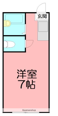 パレーシャル湘南館2(ワンルーム/1階)の間取り写真