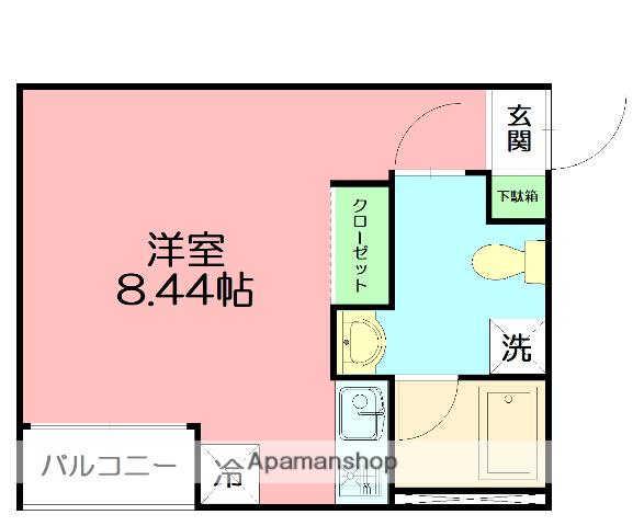 SHELLORA(ワンルーム/1階)の間取り写真