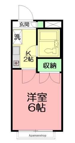 秋本ビル(1K/3階)の間取り写真