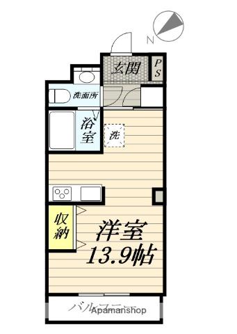 ABハイツ(ワンルーム/3階)の間取り写真