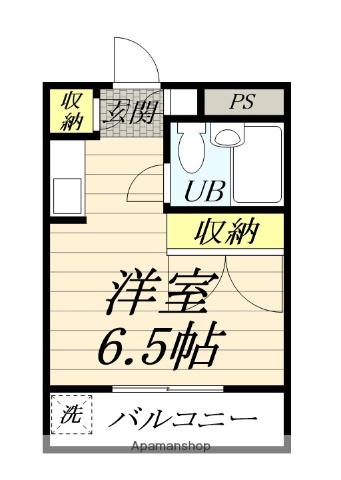 ユースフル南林間(ワンルーム/2階)の間取り写真