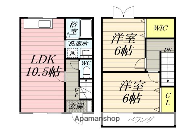 広貴ハイツ(2LDK)の間取り写真