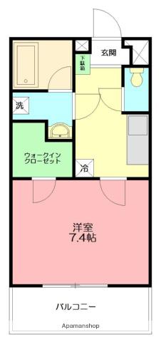 ルナアイリス(1K/3階)の間取り写真