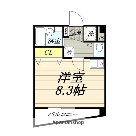 ピュアSPACE(ワンルーム/4階)の間取り写真