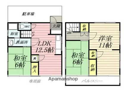 東海道本線 辻堂駅 徒歩17分 2階建 築47年(3LDK)の間取り写真