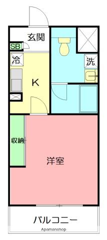 ACCESS湘南平塚(1K/14階)の間取り写真