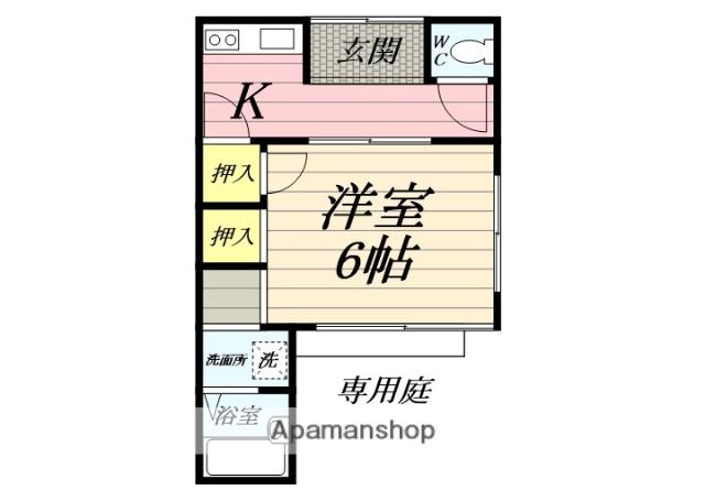 小田急電鉄江ノ島線 藤沢本町駅 徒歩6分 1階建 築47年(1K)の間取り写真