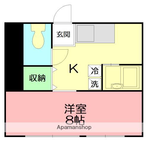 グリーンコーポ(1K/2階)の間取り写真
