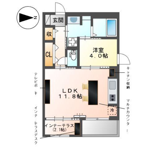 FOREST ODAWARA(1LDK/3階)の間取り写真