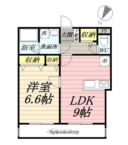 エテルノヴァローレ茅ヶ崎(1LDK/3階)の間取り写真