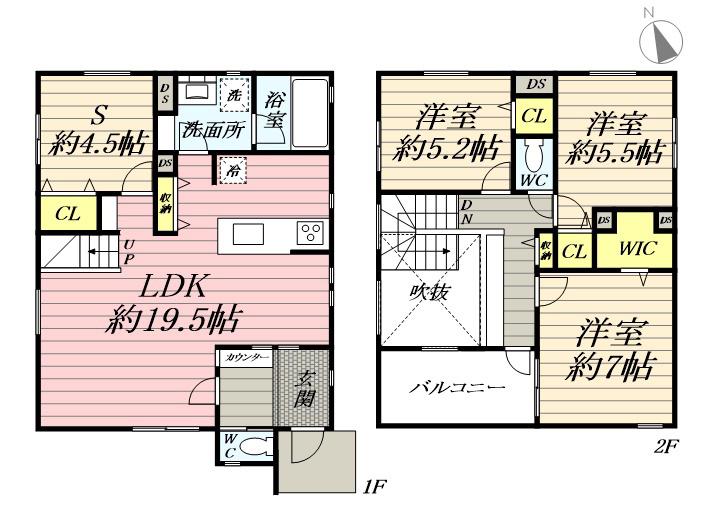 小田急電鉄江ノ島線 本鵠沼駅 徒歩10分 2階建 築3年(3SLDK)の間取り写真
