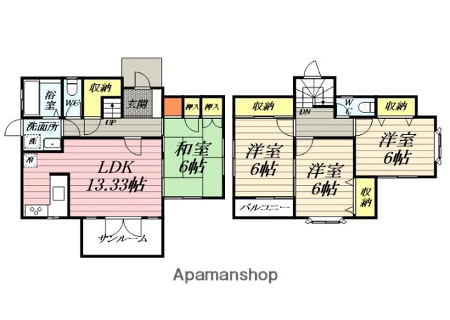 小田急電鉄江ノ島線 鵠沼海岸駅 徒歩4分 2階建 築28年(4LDK)の間取り写真