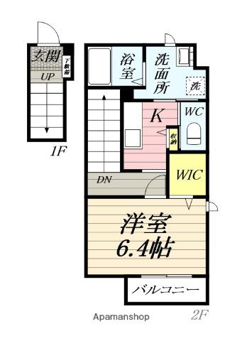 WELL MAISON 栄(1K/2階)の間取り写真