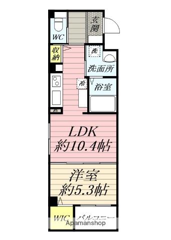 UMJ BUILDING(1LDK/3階)の間取り写真