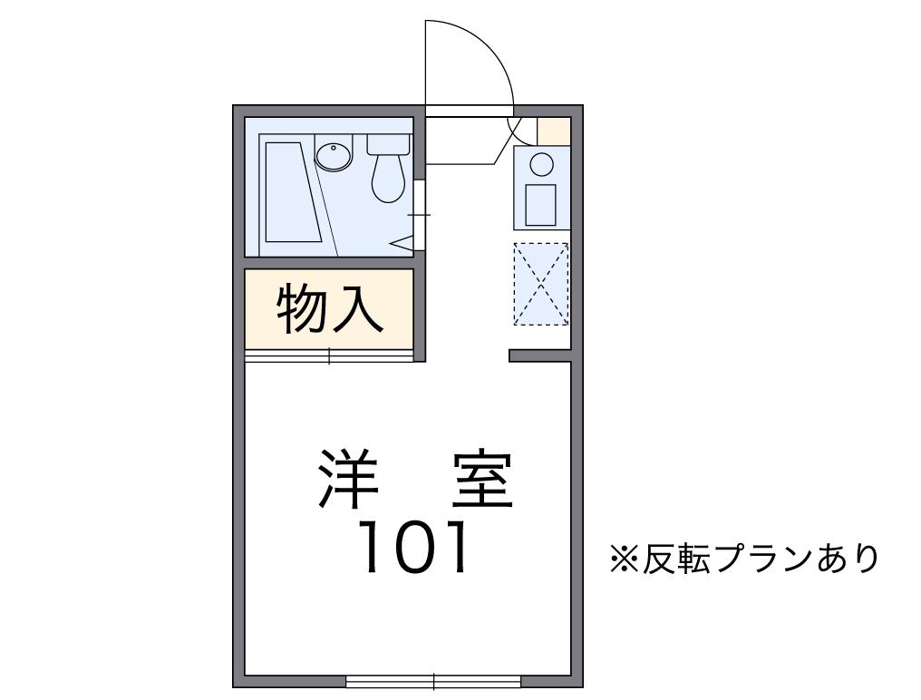 レオパレス中曽根Ⅰ(1K/2階)の間取り写真