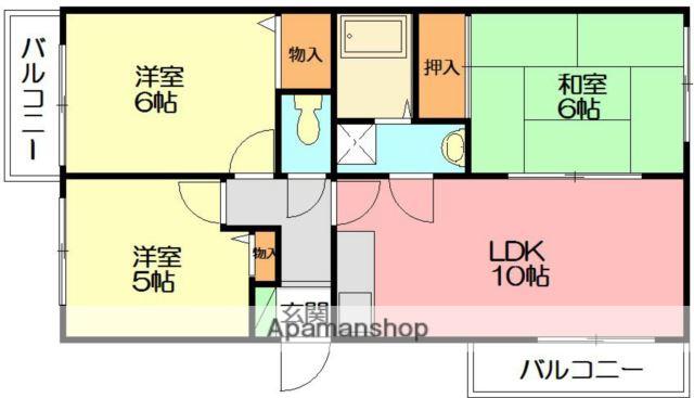 アービスFW(3LDK/3階)の間取り写真