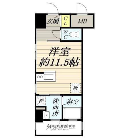 リーフコンフォート本厚木(ワンルーム/3階)の間取り写真