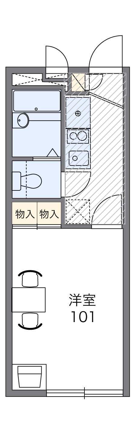 レオパレスチェリーメゾン湘南Ⅱ(1K/3階)の間取り写真