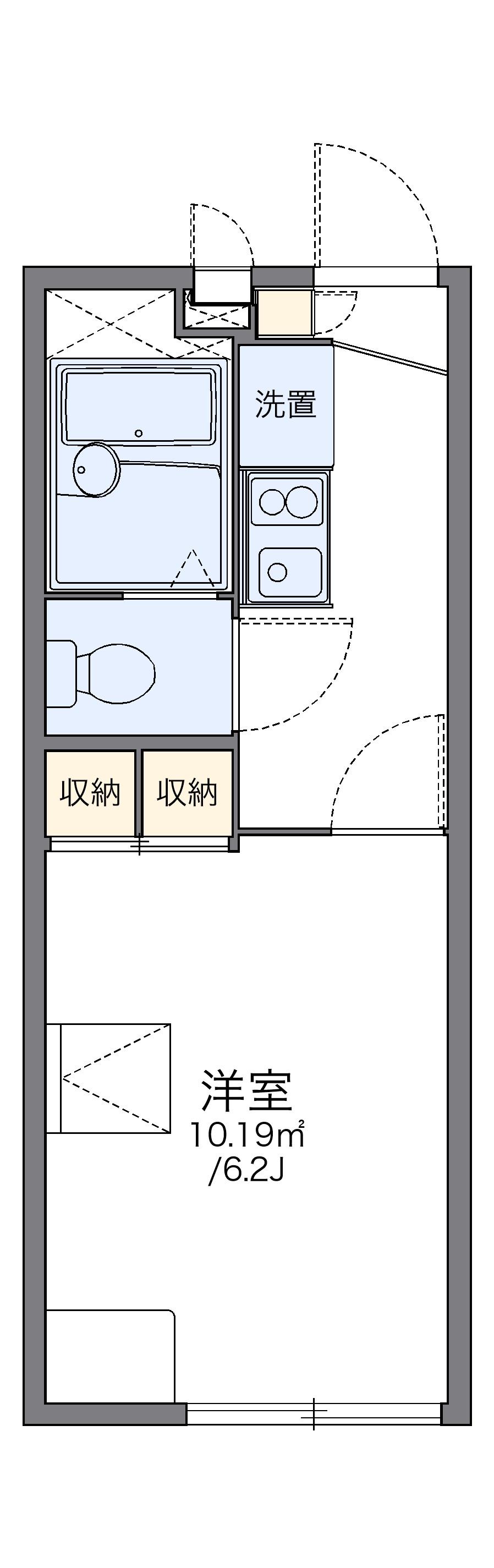 レオパレスローズガーデン 1階階 間取り