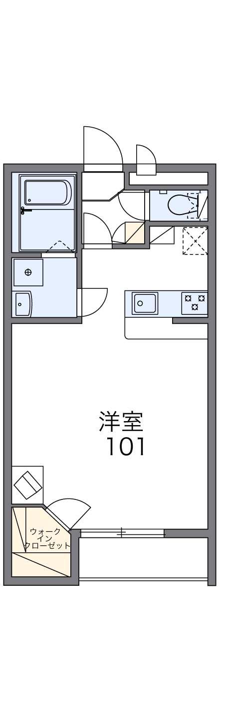 レオパレスカメリアⅡ(1K/3階)の間取り写真