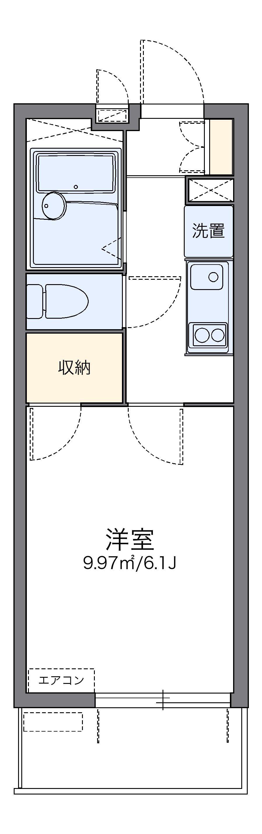 レオパレスNEXTⅡ(1K/2階)の間取り写真