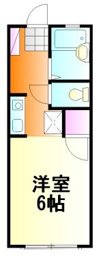 プレアデス酒匂(1K/1階)の間取り写真