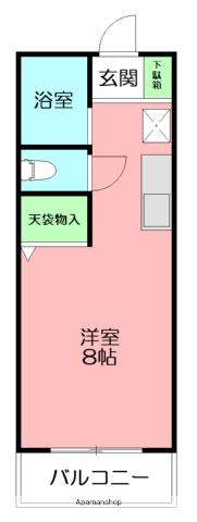 コーポセキ(1K/2階)の間取り写真