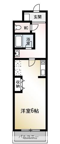 FEELO(1K/1階)の間取り写真