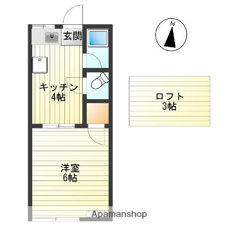 ラ・ソネット桜台(1K/2階)の間取り写真