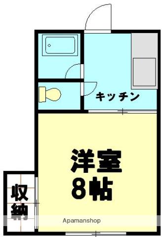 第3ひらいコーポ(1K/2階)の間取り写真