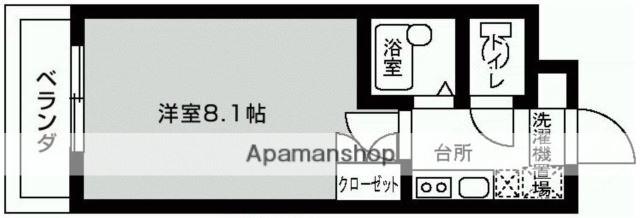 サンハウスユウ伊勢原(1K/1階)の間取り写真