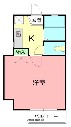 ステラハイツ(1K/2階)の間取り写真