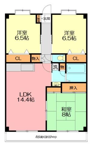 コルビュジェ湘南台 1階階 間取り