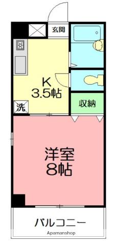 エスポアール善行(1K/3階)の間取り写真