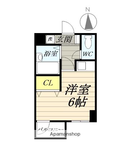小田急電鉄江ノ島線 鵠沼海岸駅 徒歩1分 4階建 築26年(1K/2階)の間取り写真