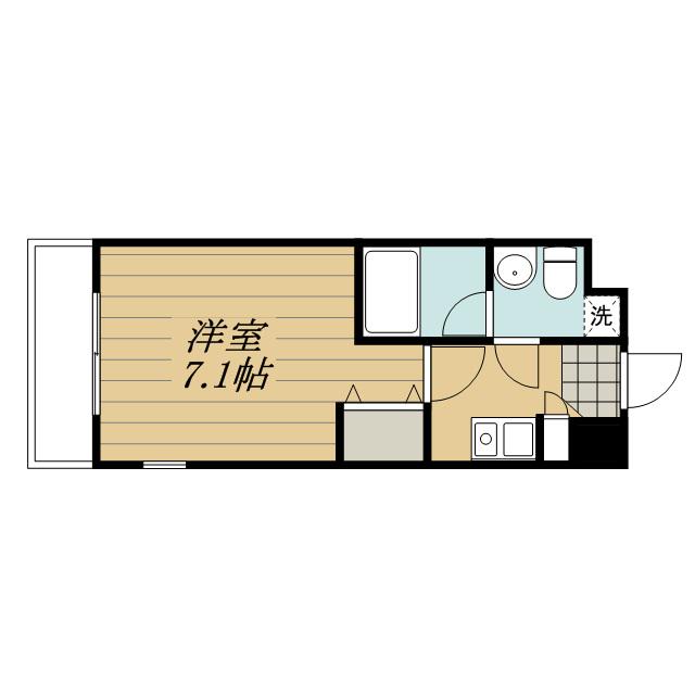 サザンクロス(1K/2階)の間取り写真