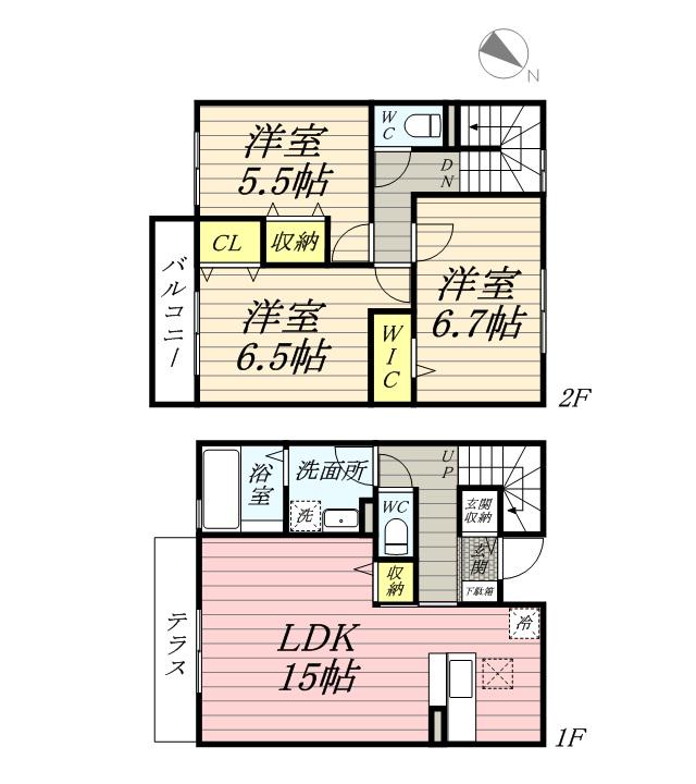 クレールＮ(3LDK)の間取り写真