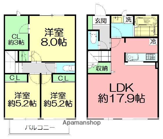 ラ・グリシーヌ鵠沼海岸(3LDK)の間取り写真