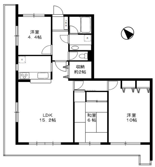 ダイアパレス湘南ヒルズ 二宮(3LDK/5階)の間取り写真