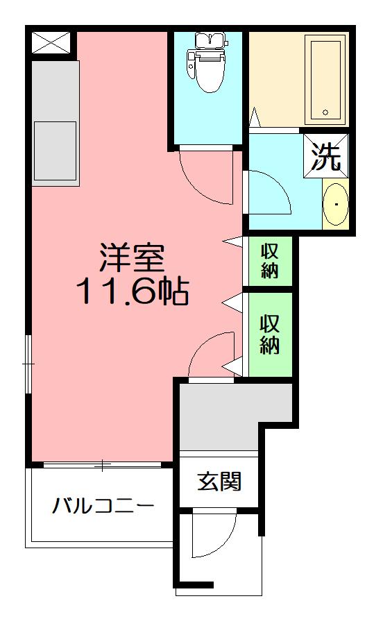 サンエトワール(ワンルーム/1階)の間取り写真
