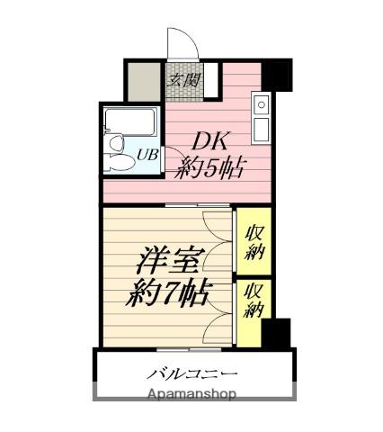 UNO イダビル(1DK/4階)の間取り写真