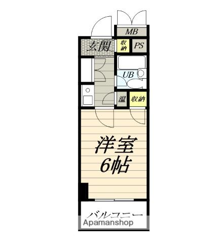 クレスト大和東(ワンルーム/7階)の間取り写真