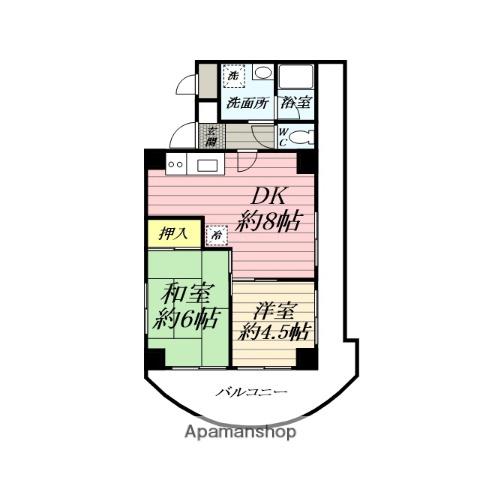 エムアイビル(2DK/3階)の間取り写真