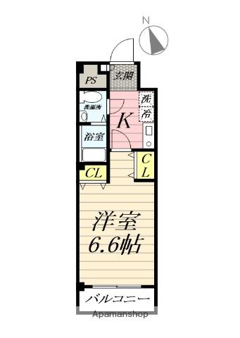 ミラドール(1K/3階)の間取り写真