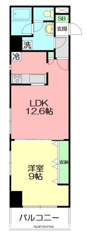 エクシード湘南台(1LDK/5階)の間取り写真