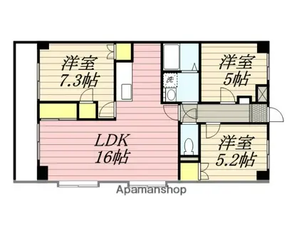 パストラルピア(3LDK/1階)の間取り写真